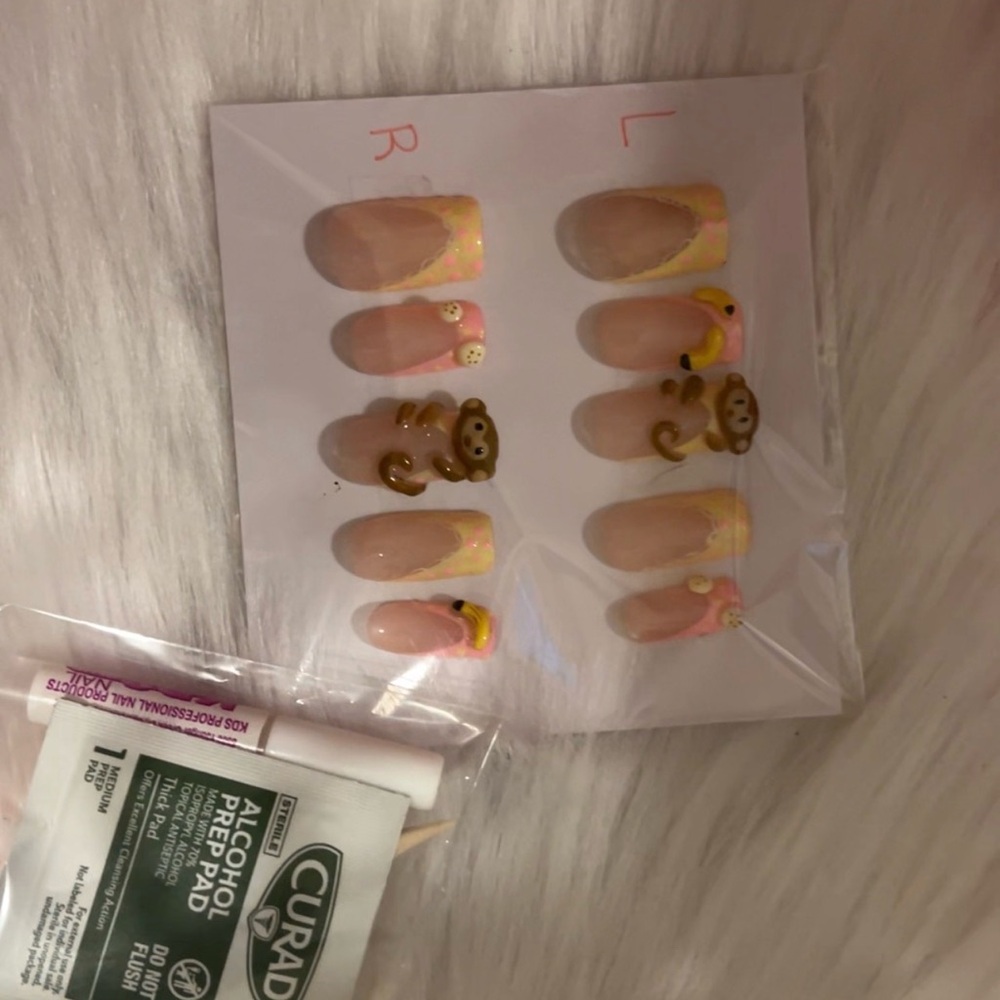 Cute Monkey Nail Art Set